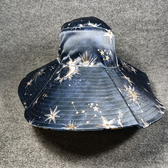 Johnny Was Reverseible Wide Brim Hat Women Zolita Celestial Floral - Picture 4 of 9